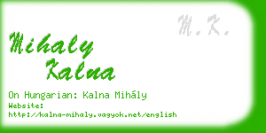 mihaly kalna business card